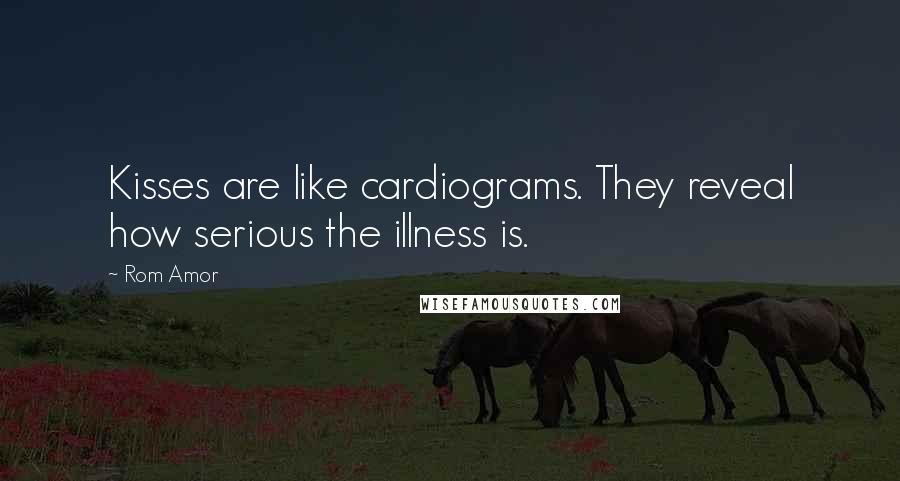 Rom Amor Quotes: Kisses are like cardiograms. They reveal how serious the illness is.