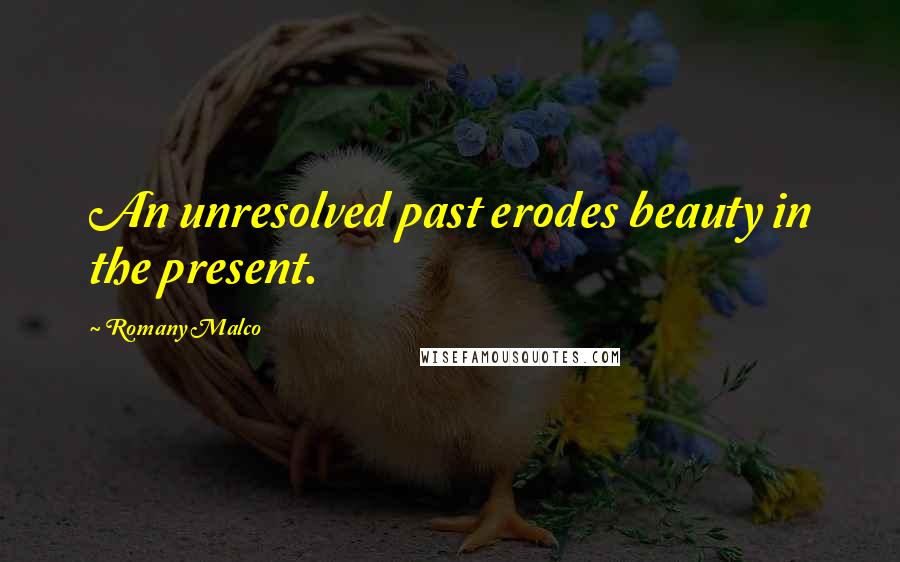Romany Malco Quotes: An unresolved past erodes beauty in the present.