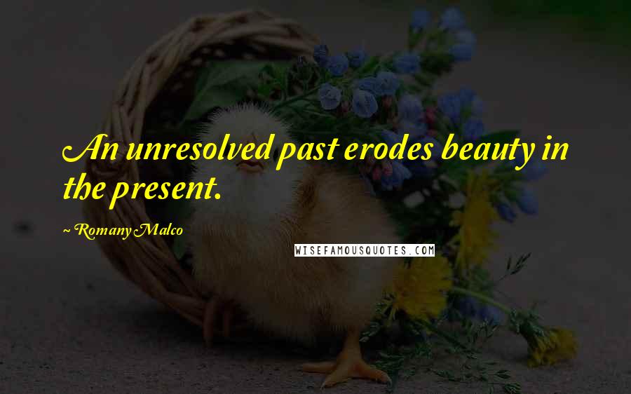 Romany Malco Quotes: An unresolved past erodes beauty in the present.