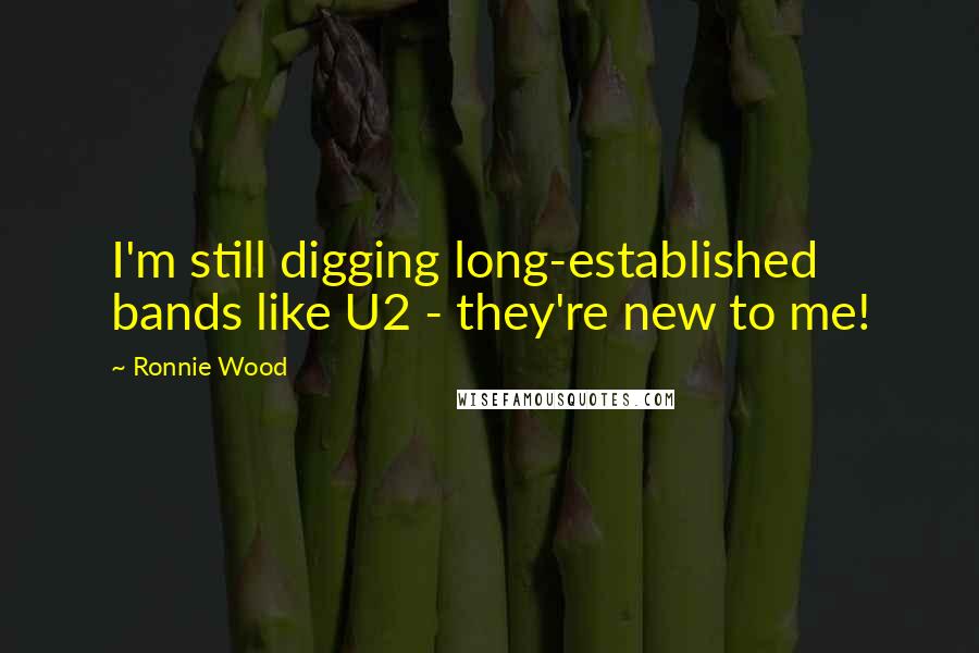 Ronnie Wood Quotes: I'm still digging long-established bands like U2 - they're new to me!
