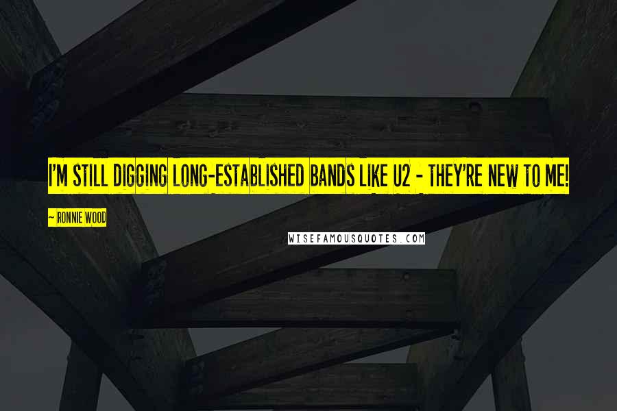 Ronnie Wood Quotes: I'm still digging long-established bands like U2 - they're new to me!