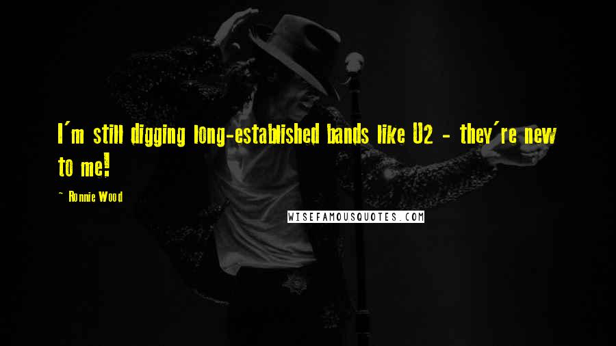 Ronnie Wood Quotes: I'm still digging long-established bands like U2 - they're new to me!