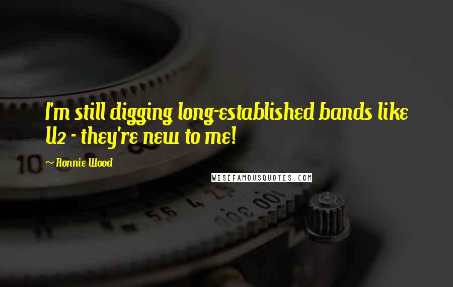 Ronnie Wood Quotes: I'm still digging long-established bands like U2 - they're new to me!