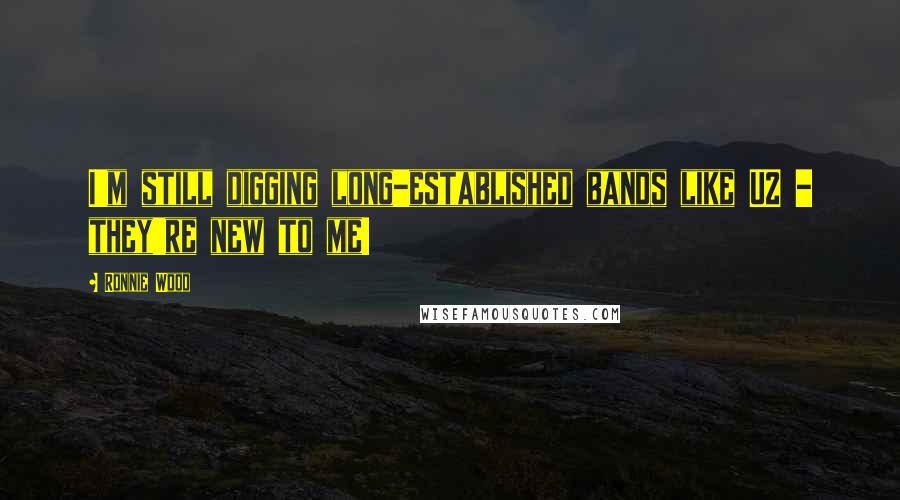 Ronnie Wood Quotes: I'm still digging long-established bands like U2 - they're new to me!