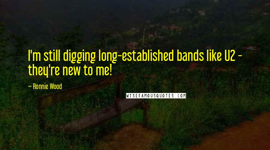 Ronnie Wood Quotes: I'm still digging long-established bands like U2 - they're new to me!