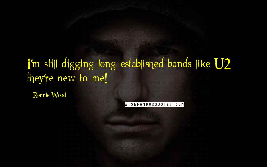 Ronnie Wood Quotes: I'm still digging long-established bands like U2 - they're new to me!