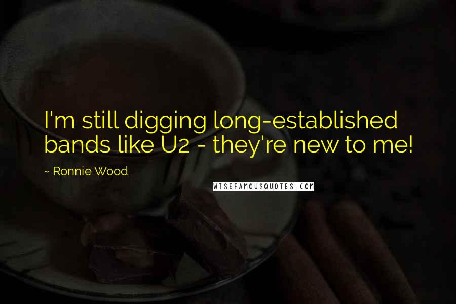 Ronnie Wood Quotes: I'm still digging long-established bands like U2 - they're new to me!