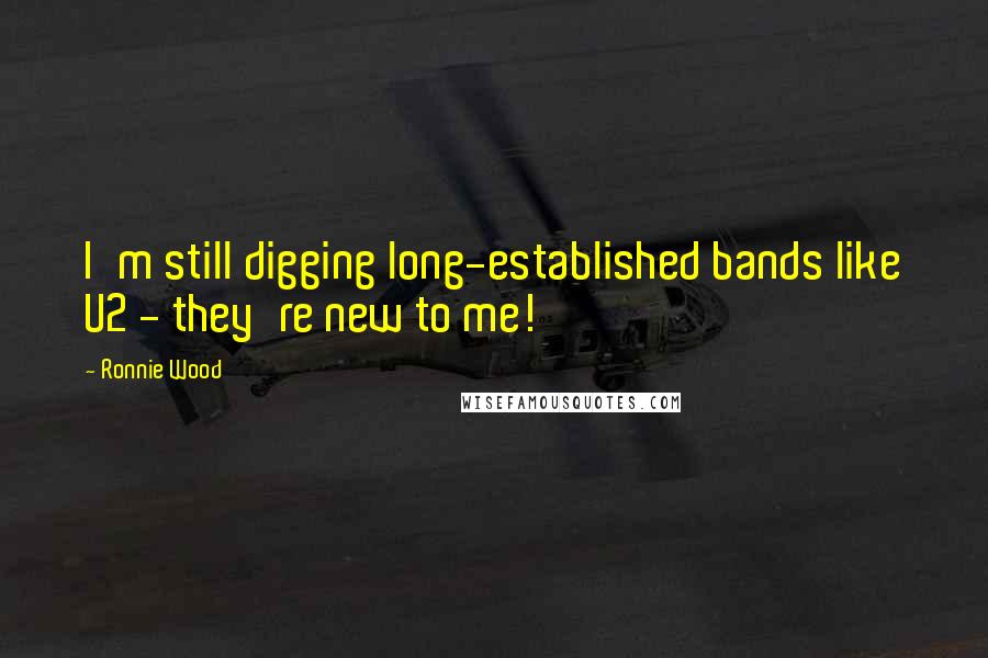 Ronnie Wood Quotes: I'm still digging long-established bands like U2 - they're new to me!