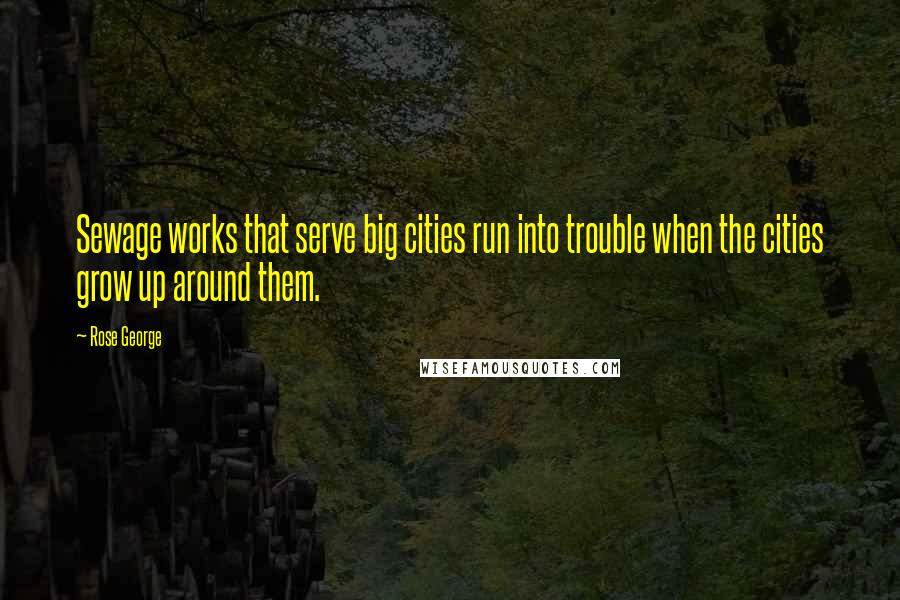 Rose George Quotes: Sewage works that serve big cities run into trouble when the cities grow up around them.