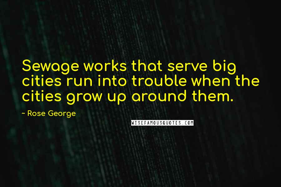 Rose George Quotes: Sewage works that serve big cities run into trouble when the cities grow up around them.