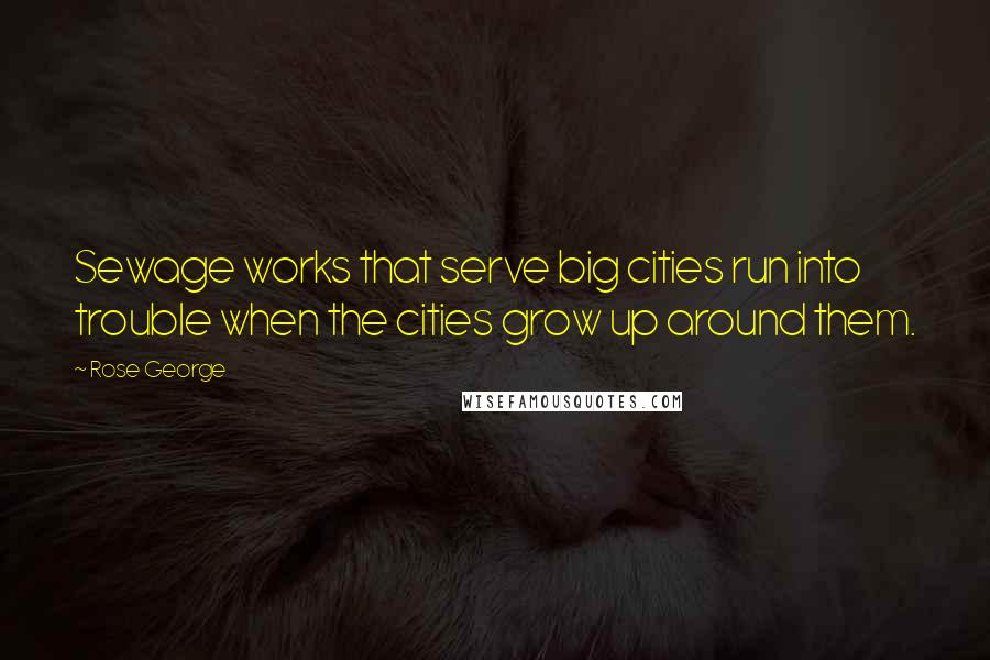 Rose George Quotes: Sewage works that serve big cities run into trouble when the cities grow up around them.