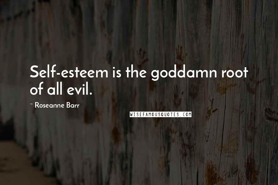 Roseanne Barr Quotes: Self-esteem is the goddamn root of all evil.