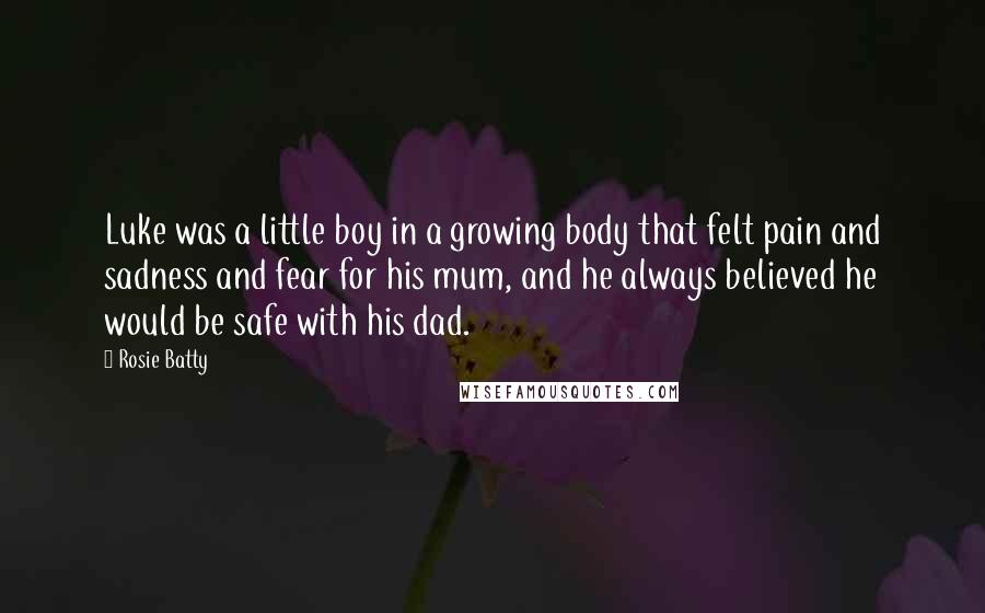 Rosie Batty Quotes: Luke was a little boy in a growing body that felt pain and sadness and fear for his mum, and he always believed he would be safe with his dad.