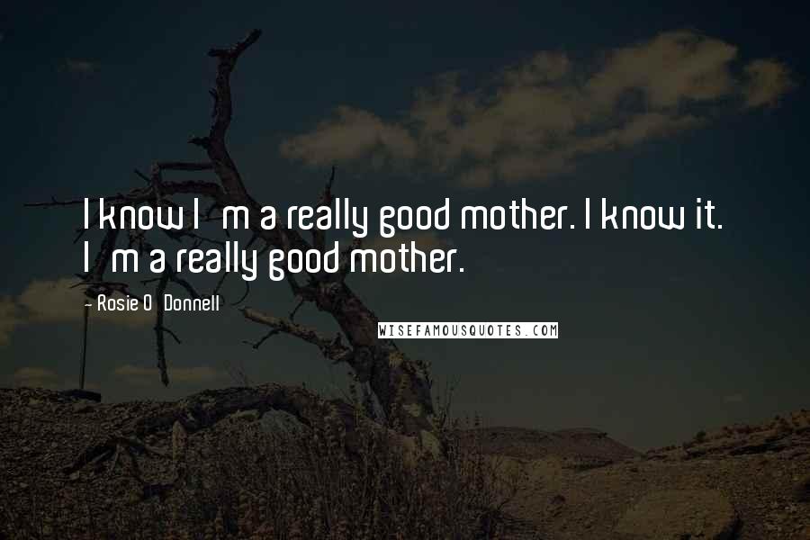 Rosie O'Donnell Quotes: I know I'm a really good mother. I know it. I'm a really good mother.