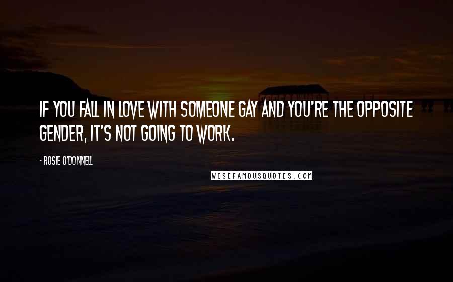 Rosie O'Donnell Quotes: If you fall in love with someone gay and you're the opposite gender, it's not going to work.