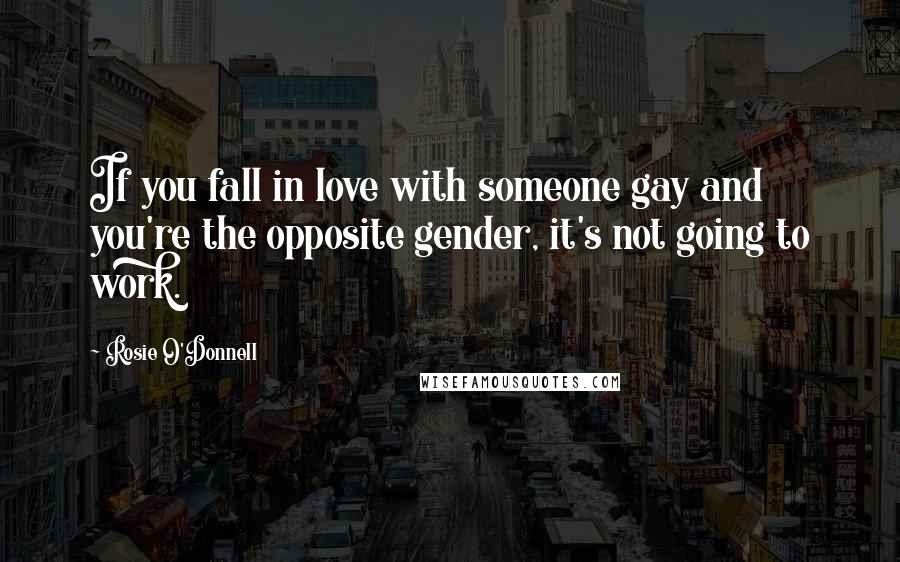 Rosie O'Donnell Quotes: If you fall in love with someone gay and you're the opposite gender, it's not going to work.