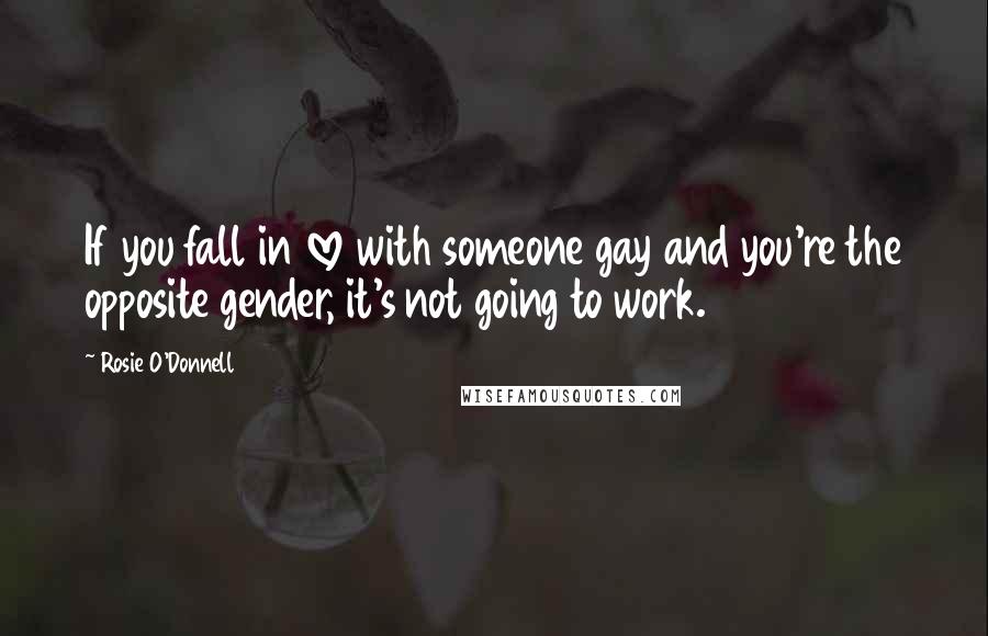 Rosie O'Donnell Quotes: If you fall in love with someone gay and you're the opposite gender, it's not going to work.