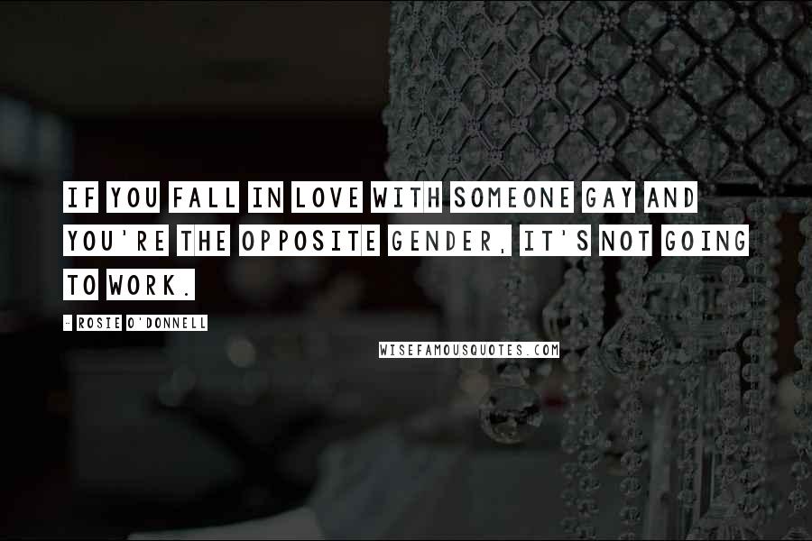 Rosie O'Donnell Quotes: If you fall in love with someone gay and you're the opposite gender, it's not going to work.