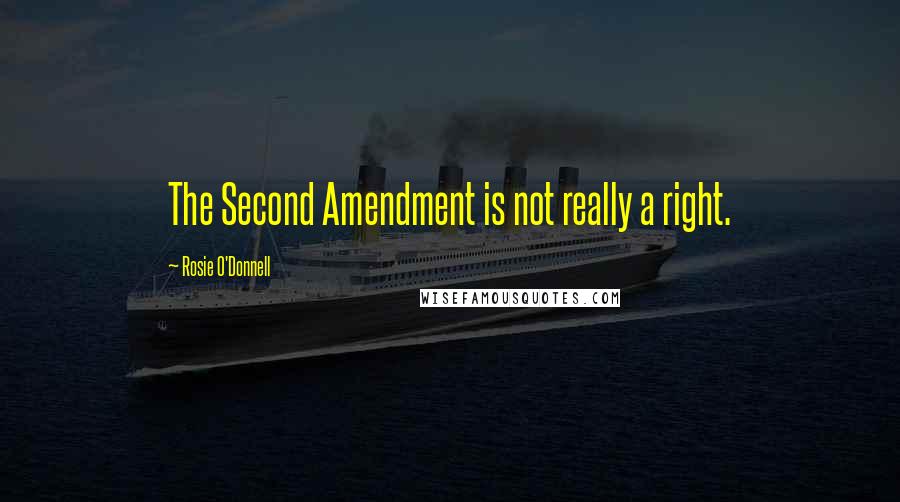 Rosie O'Donnell Quotes: The Second Amendment is not really a right.