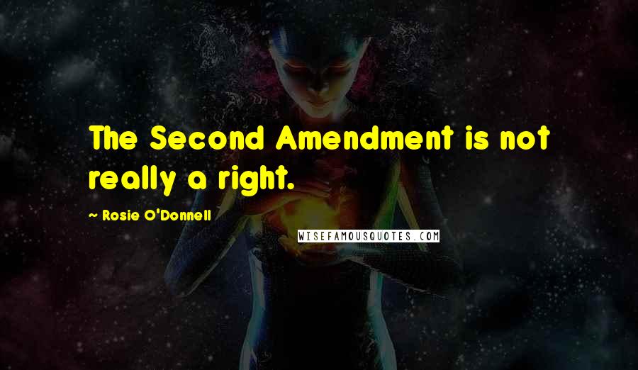 Rosie O'Donnell Quotes: The Second Amendment is not really a right.