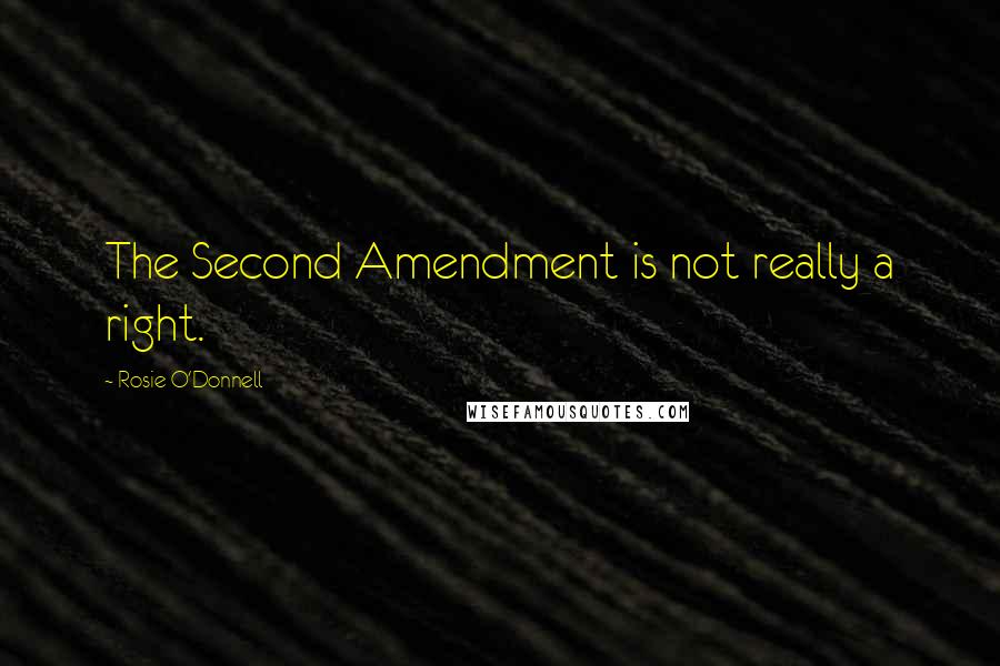 Rosie O'Donnell Quotes: The Second Amendment is not really a right.