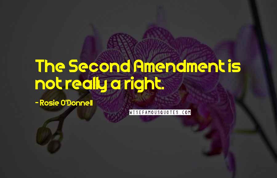 Rosie O'Donnell Quotes: The Second Amendment is not really a right.