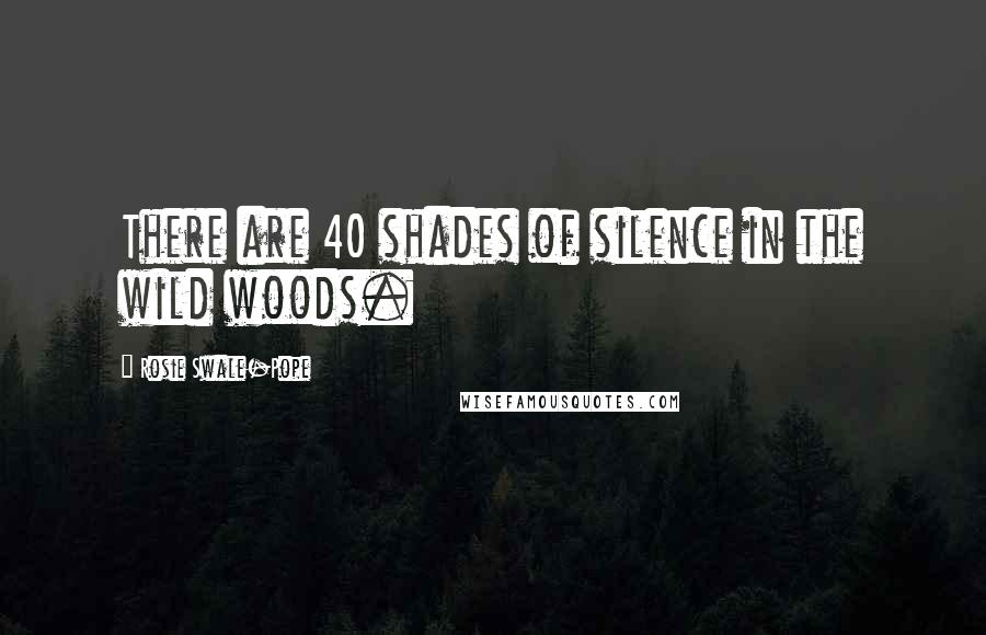 Rosie Swale-Pope Quotes: There are 40 shades of silence in the wild woods.