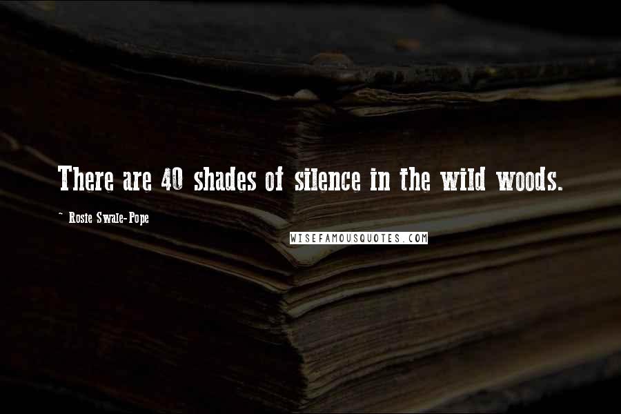 Rosie Swale-Pope Quotes: There are 40 shades of silence in the wild woods.