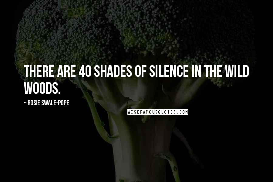 Rosie Swale-Pope Quotes: There are 40 shades of silence in the wild woods.