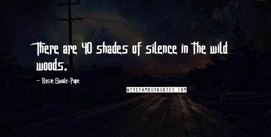 Rosie Swale-Pope Quotes: There are 40 shades of silence in the wild woods.