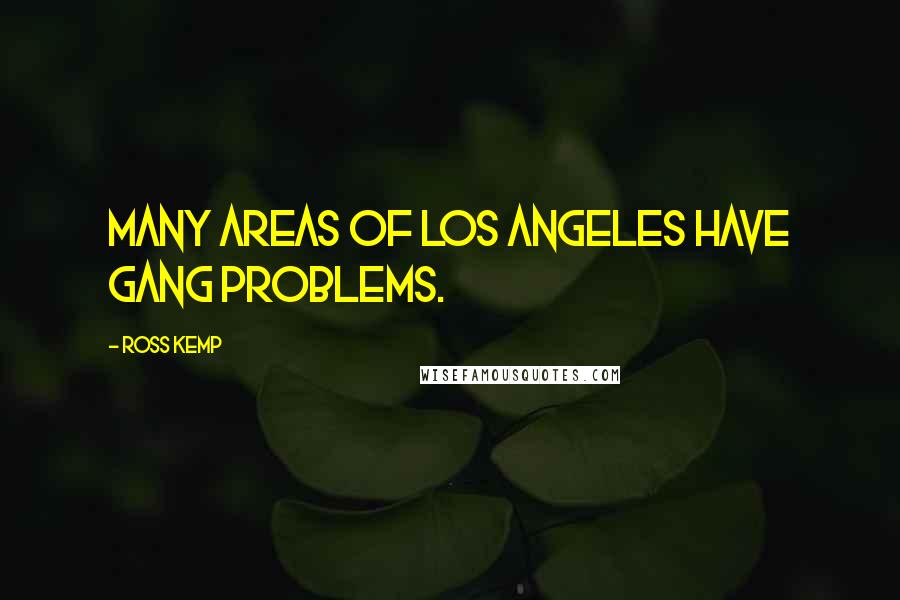 Ross Kemp Quotes: Many areas of Los Angeles have gang problems.