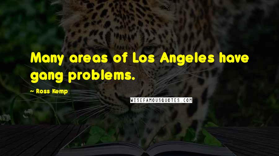 Ross Kemp Quotes: Many areas of Los Angeles have gang problems.