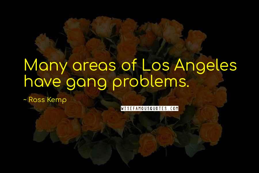 Ross Kemp Quotes: Many areas of Los Angeles have gang problems.