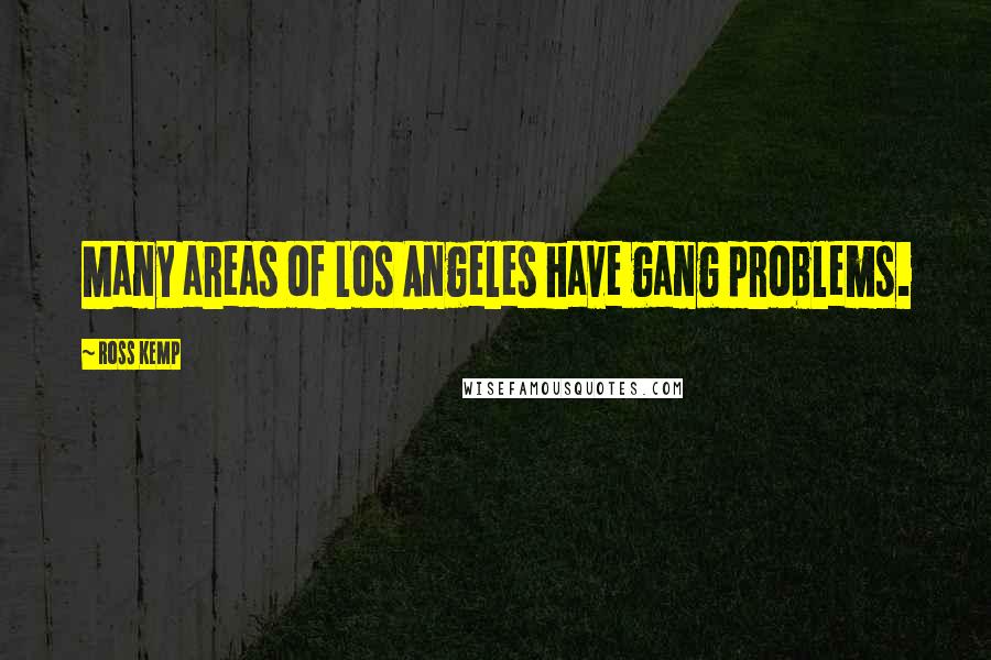 Ross Kemp Quotes: Many areas of Los Angeles have gang problems.