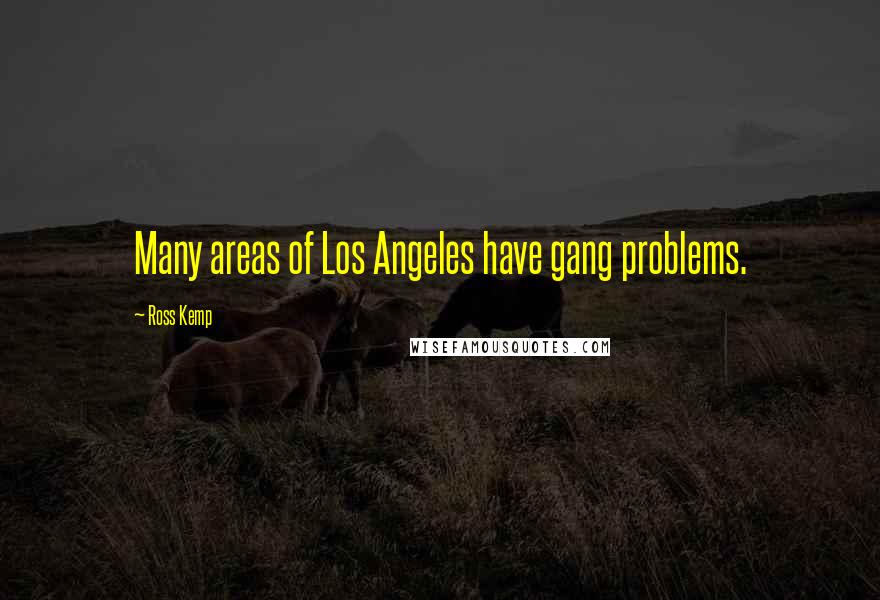 Ross Kemp Quotes: Many areas of Los Angeles have gang problems.