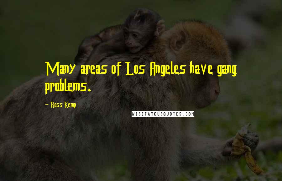 Ross Kemp Quotes: Many areas of Los Angeles have gang problems.