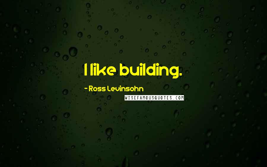 Ross Levinsohn Quotes: I like building.