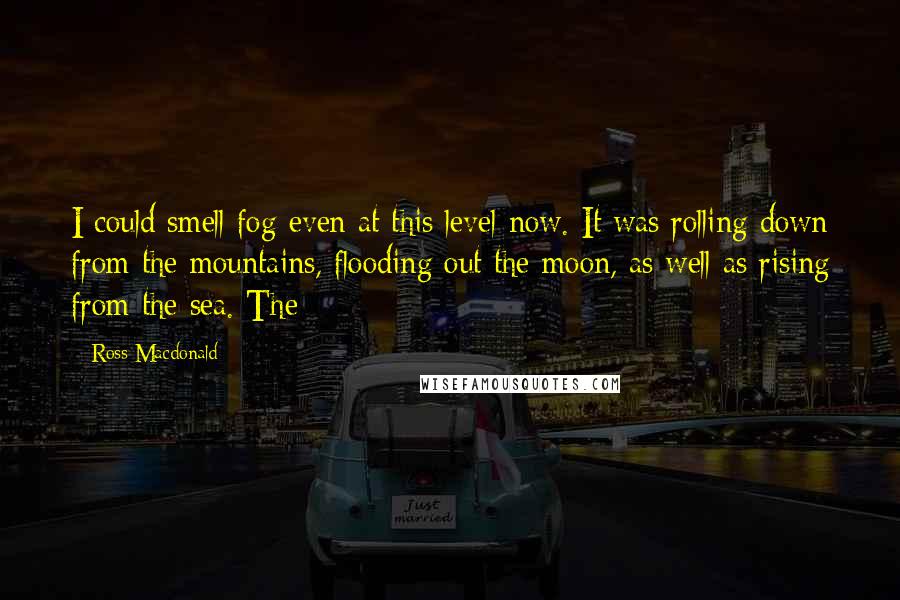 Ross Macdonald Quotes: I could smell fog even at this level now. It was rolling down from the mountains, flooding out the moon, as well as rising from the sea. The