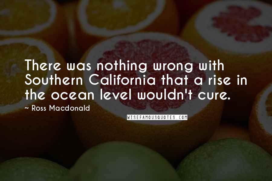 Ross Macdonald Quotes: There was nothing wrong with Southern California that a rise in the ocean level wouldn't cure.