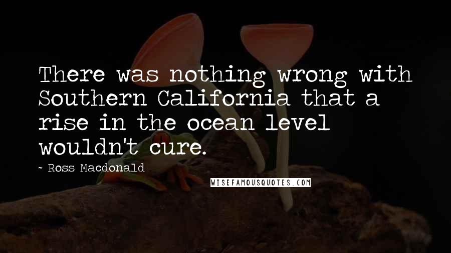 Ross Macdonald Quotes: There was nothing wrong with Southern California that a rise in the ocean level wouldn't cure.