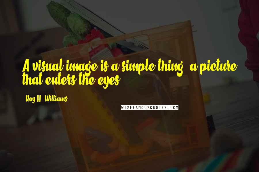 Roy H. Williams Quotes: A visual image is a simple thing, a picture that enters the eyes.