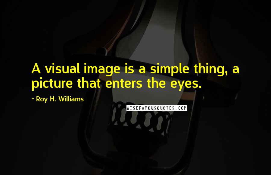 Roy H. Williams Quotes: A visual image is a simple thing, a picture that enters the eyes.