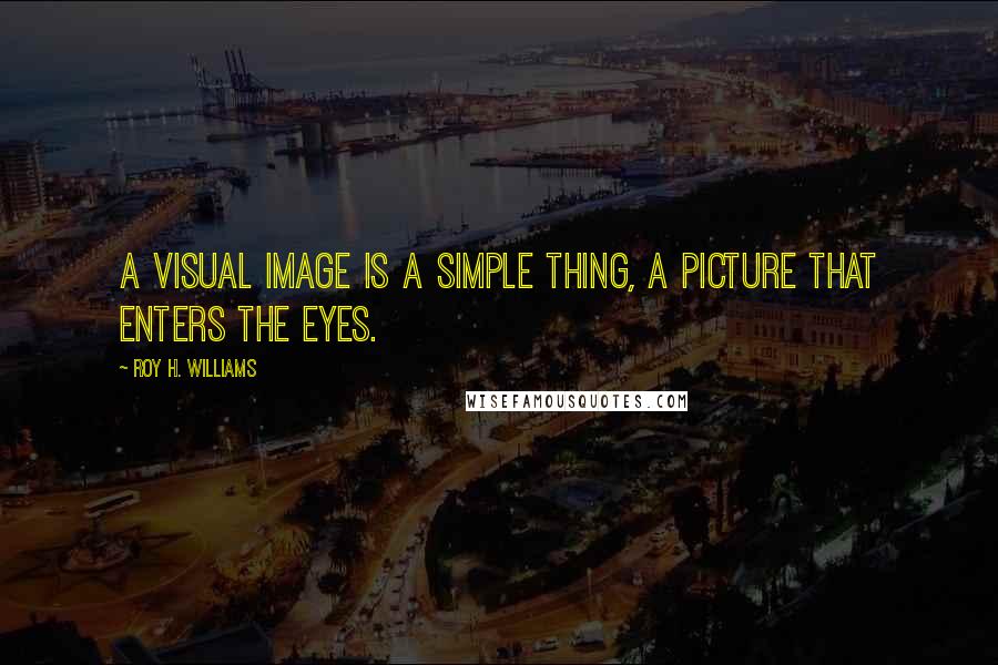 Roy H. Williams Quotes: A visual image is a simple thing, a picture that enters the eyes.