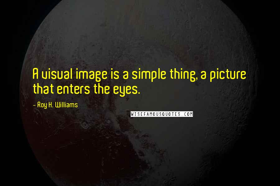 Roy H. Williams Quotes: A visual image is a simple thing, a picture that enters the eyes.