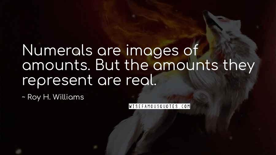 Roy H. Williams Quotes: Numerals are images of amounts. But the amounts they represent are real.