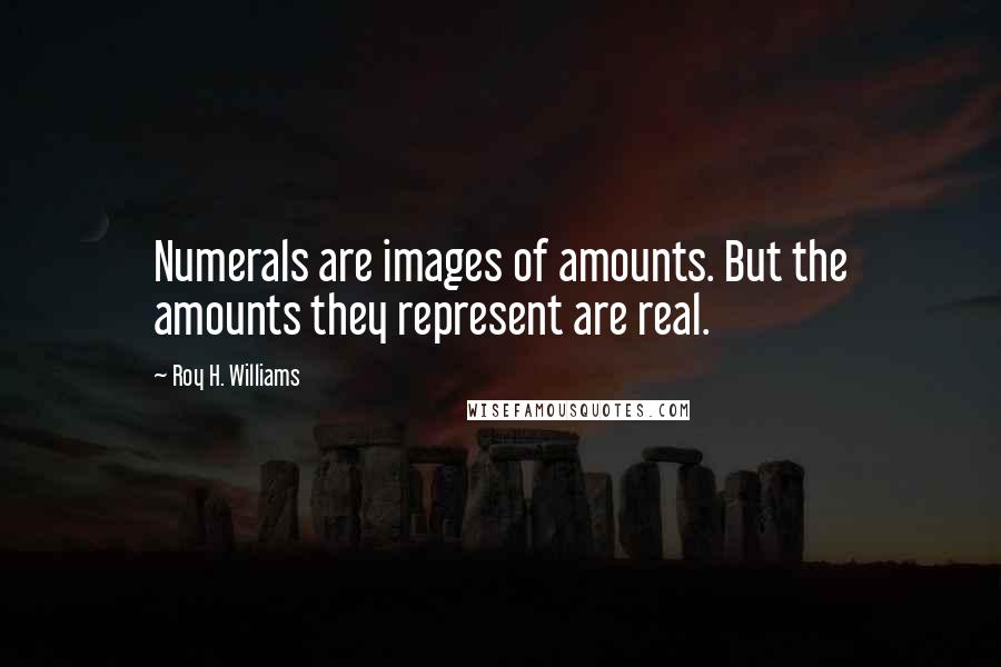 Roy H. Williams Quotes: Numerals are images of amounts. But the amounts they represent are real.