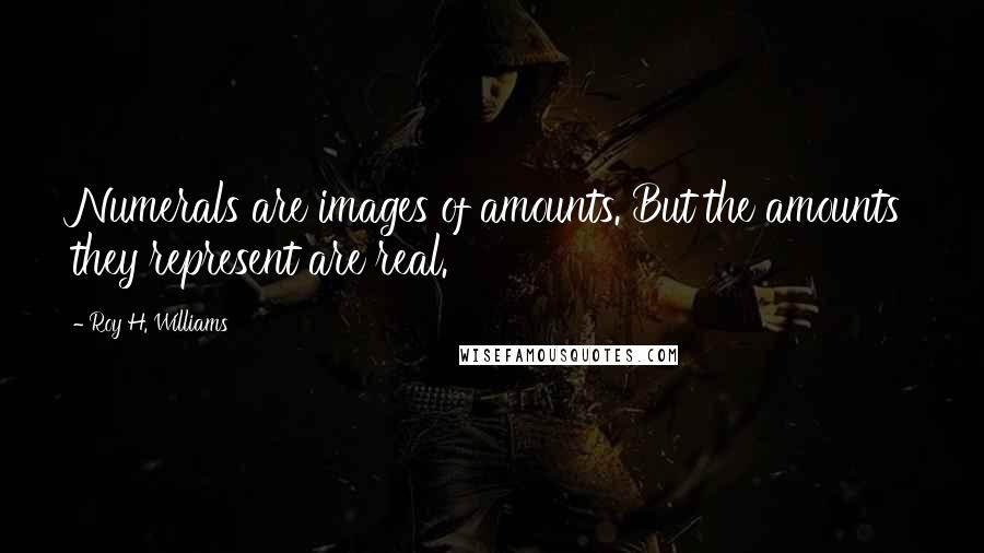 Roy H. Williams Quotes: Numerals are images of amounts. But the amounts they represent are real.