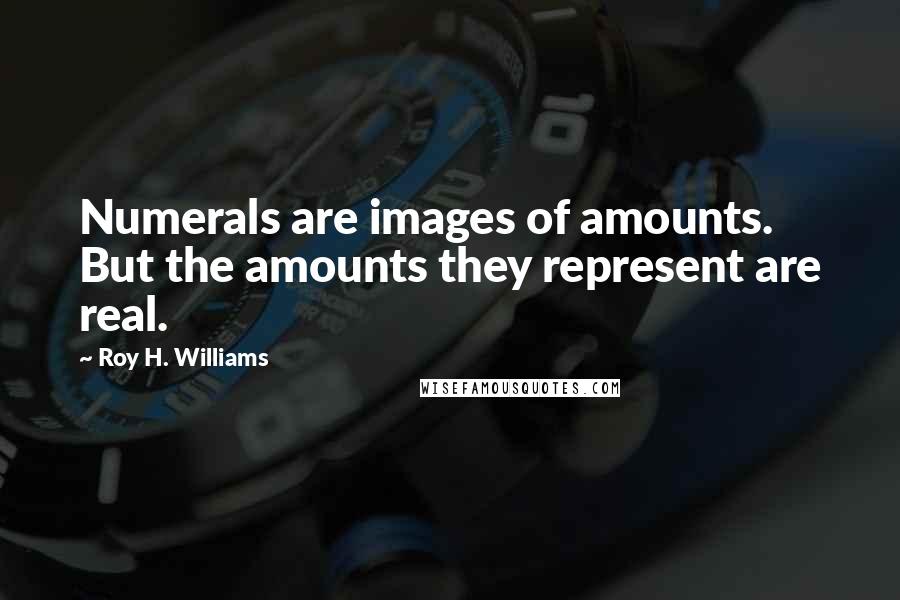 Roy H. Williams Quotes: Numerals are images of amounts. But the amounts they represent are real.