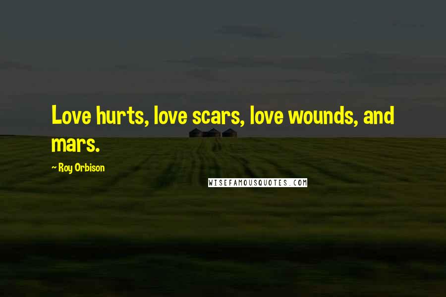 Roy Orbison Quotes: Love hurts, love scars, love wounds, and mars.