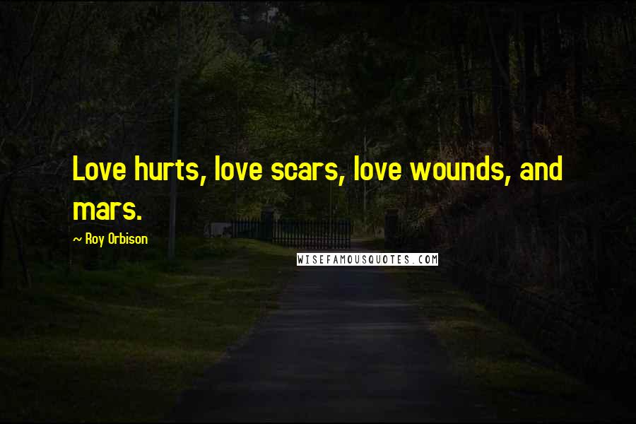 Roy Orbison Quotes: Love hurts, love scars, love wounds, and mars.